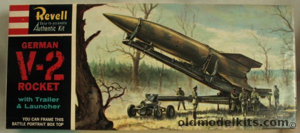 Revell 1/69 German V-2 Rocket with Trailer/Launcher and Cutaway Details, H1830-129 plastic model kit